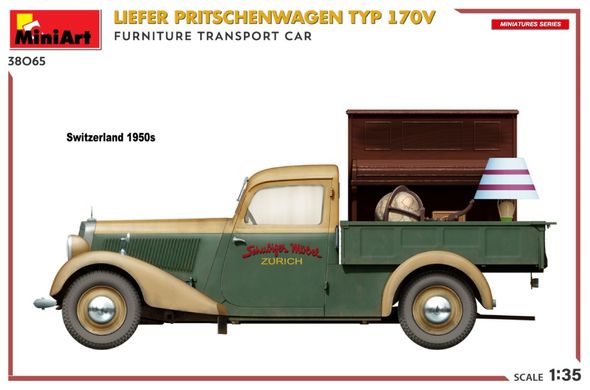 1/35 Liefer Pritschenwagen Typ 170V фургон перевезення меблів (Miniart 38065), збірна модель