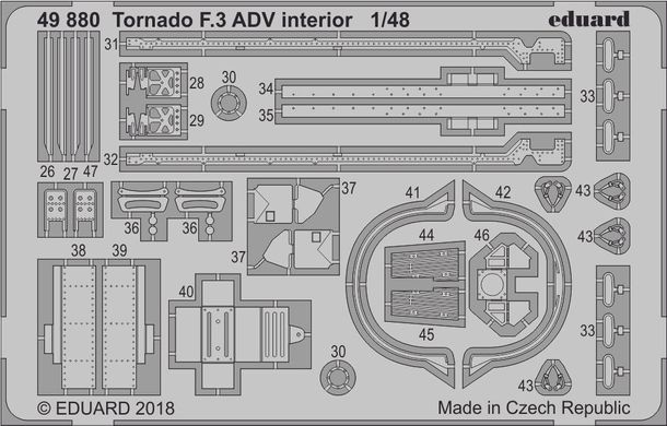 1/48 Набір деталізації для Tornado F.3 ADV: фототравління та маски, серія BIG ED, для моделей Revell (Eduard BIG49191)