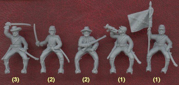 1/72 Кавалерія конфедератів, серія American Civil War, 17 кінних фігур (Italeri 6011), пластикові