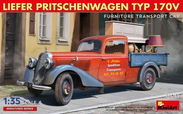 1/35 Liefer Pritschenwagen Typ 170V фургон перевозки мебели (Miniart 38065), сборная модель