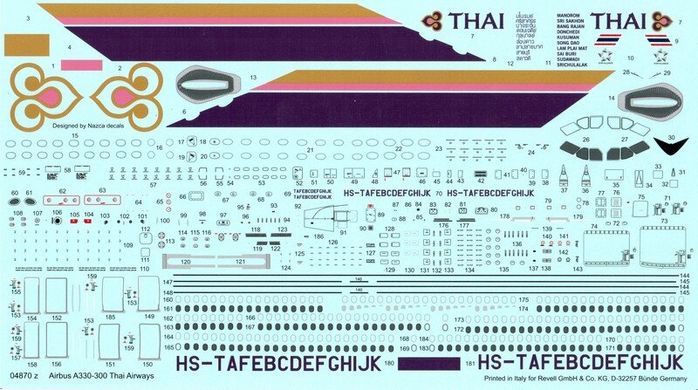 1/144 Airbus A330-300 “Thai Airways” пассажирский самолет (Revell 04870)