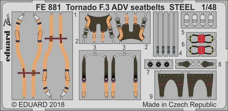1/48 Набор детализации для Tornado F.3 ADV: фототравление и маски, серия BIG ED, для моделей Revell (Eduard BIG49191)