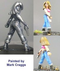 HassleFree Miniatures - Maria, petite female with pistol - HF-HFA005