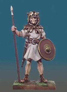 30мм Римські веліти 200 - 104 рік до н. е., 3 штуки, серія The Roman Army in 30 mm, колекційні олов'яні мініатюри (Andrea Miniatures RA-024), збірні нефарбовані