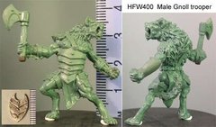 HassleFree Miniatures - Male Gnoll # 1 plus shield - HF-HFW400