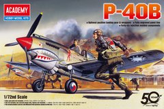 1/72 Curtiss P-40B Tomahawk американский истребитель (Academy 12456), сборная модель