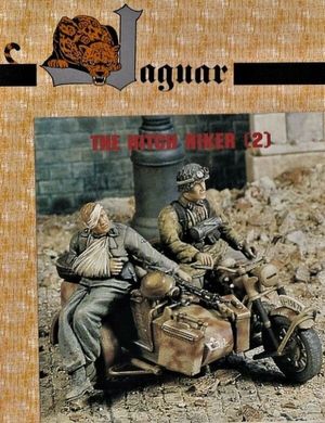 1/35 Німецькі мотоциклісти, Друга світова, 2 фігури (Jaguar 63016) збірні смоляні
