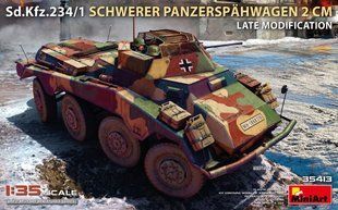 1/35 Бронеавтомобиль Sd.Kfz.234/1 с 20-мм пушкой, поздняя модификация (MiniArt 35413), сборная модель