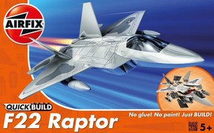 Супер винищувач F-22 Raptor (Airfix Quick Build J-6005) проста збірна модель для дітей