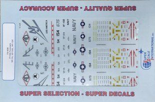 1/72 Декаль для F-14A Tomcat: VF-14, VF-102, VF-124 (Super Scale Decal 72-438)