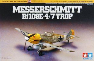 1/72 Messerschmitt Bf-109E-4/7 Trop німецький винищувач (Tamiya 60755), збірна модель