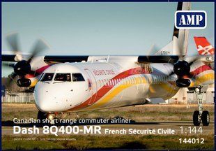 1/144 Літак Dash 8 Q400-MR "French Securite Civile" (AMP 144012), збірна модель