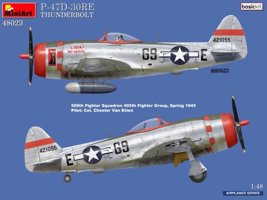 1/48 Винищувач P-47D-30RE Thunderbolt, серія Basic Kit (Miniart 48023), збірна модель