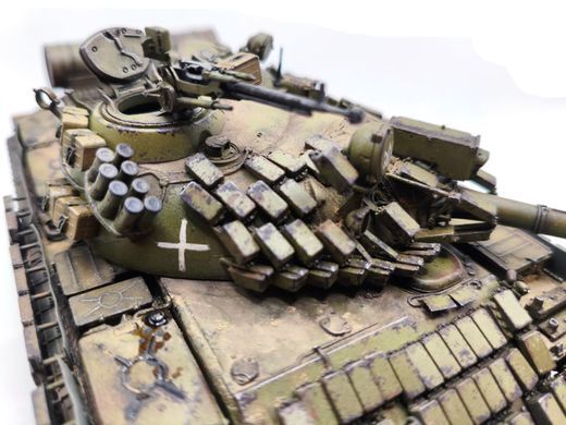 1/35 Танк Т-55АМВ "Leopard 2" Вооруженных Сил Украины, готовая модель авторской работы