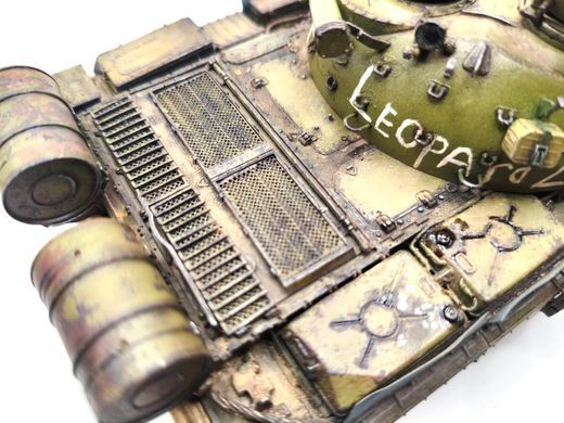 1/35 Танк Т-55АМВ "Leopard 2" Вооруженных Сил Украины, готовая модель авторской работы