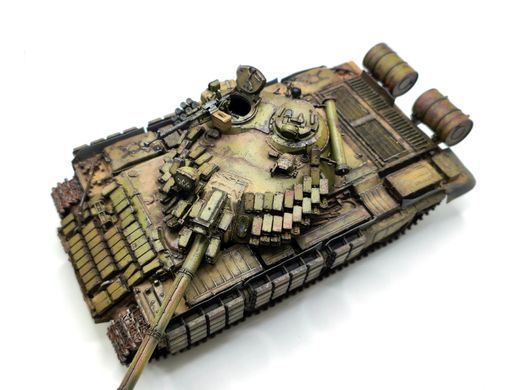 1/35 Танк Т-55АМВ "Leopard 2" Вооруженных Сил Украины, готовая модель авторской работы