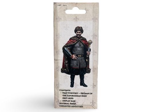 54мм Іван Виговський, гетьман Запорізького війська 1657-1659 років (Archibald Miniatures), колекційна смоляна мініатюра