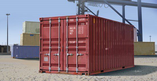 1/35 20ft Container 20-футовый (6 м) контейнер (Trumpeter 01029) сборная модель