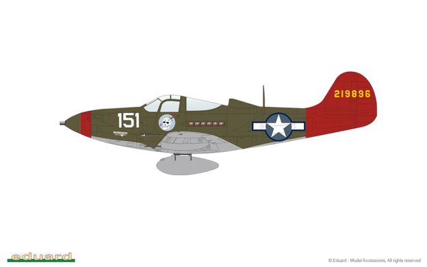 1/48 Bell P-39Q Airacobra американский истребитель, серия Weekend Edition (Eduard 8470), сборная модель