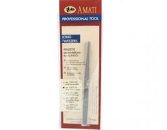 Пинцет прямой скрещенный, ручка с насечками (Amati Modellismo 7371/16)