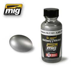 Супер металік алюміній Alclad II 101, 30 мл (Ammo by Mig A.MIG-8201 Aluminium), нітро