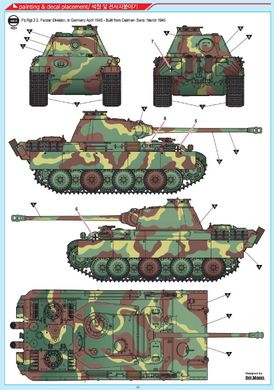 1/35 Pz.Kpfw.V Panther Ausf.G кінця виробництва, німецький танк (Academy 13523), збірна модель