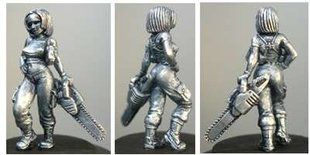 HassleFree Miniatures - Ashley Campbell, female zombie hunter - HF-HFA006