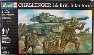 1/72 Танк Challenger 1 + 48 фігур сучасної британської піхоти (Revell 03163), збірна модель