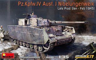 1/35 Pz.Kpfw.IV Ausf.J пізнього виробництва, німецький танк (Miniart 35342), ІНТЕР'ЄРНА збірна модель