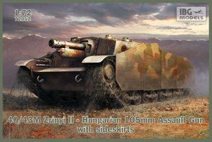1/72 40/43M Zrinyi II венгерская 105-мм САУ с навесными экранами (IBG Models 72052) сборная модель