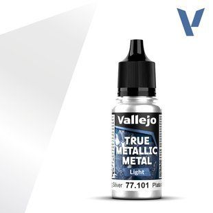 Sterling Silver - Light, серія металіків True Metallic Metal, 18 мл (Vallejo 77101)