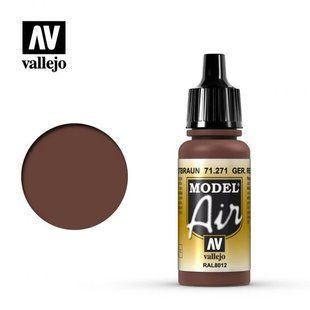 Красно-коричневый германский RAL8012, 17 мл (Vallejo Model Air 71271 German Red Brown) акриловая краска под аэрограф