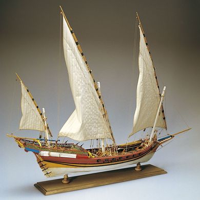 1/60 Пиратская Щебека (Amati Modellismo 1427 Xebec Sciabecco), сборная деревянная модель