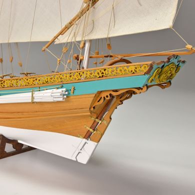1/60 Піратська Шебека (Amati Modellismo 1427 Xebec Sciabecco), збірна дерев'яна модель