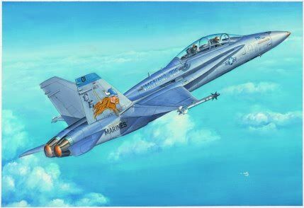 1/48 F/A-18D Hornet американский самолет (HobbyBoss 80322) сборная модель