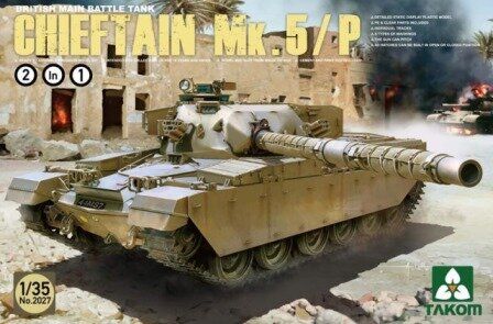 1/35 Chieftain Mk.5/Mk.5P 2-в-1 британський основний бойовий танк (Takom 2027), збірна модель