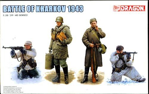 1/35 Битва за Харьков 1943 года, 4 фигуры: 2 немца + 2 советских (Dragon 6782)