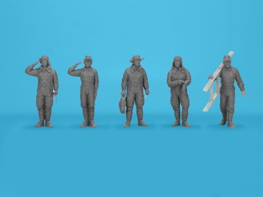 1/48 Японські пілоти та наземний персонал Другої світової, 5 фігур (ICM 48053), збірні пластикові