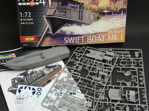 1/72 Катер US Navy Swift Boat Mk.I, серія Model Set з фарбами та клеєм (Revell 65176), збірна модель