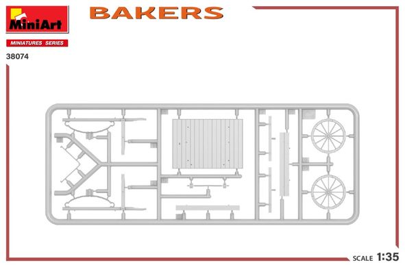 1/35 Пекарі з перевізною яткою та товарами (Miniart 38074 Bakers), збірні пластикові