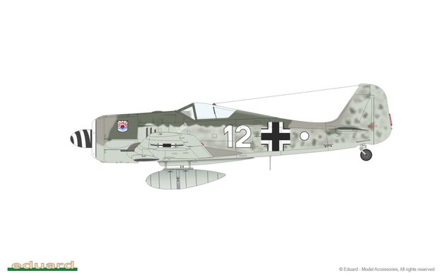1/48 Focke-Wulf FW-190A-3 германский истребитель, серия Weekend Edition (Eduard 84112), сборная модель