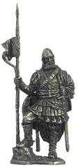 54 мм Новгородский ратник, 2-я пол. 14 века, оловянная миниатюра (EK Castings M93)
