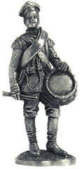 54 мм Барабанщик лейб-гвардии Павловского полка, 1884, оловянная миниатюра (EK Castings R32)