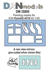 1/35 Покрасочные маски для КамАЗ-4310 + зеркала, для моделей ICM (DANmodels DM 35805)