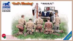 1/35 Божье благословение, 6 фигур американских солдат и военного капелана (Bronco Models CB35206), сборные пластиковые