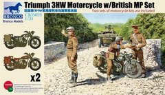 Мотоцикл Triumph 3HW с британскими военными полицейскими 1:35