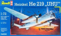 1/72 Heinkel He-219 UHU Ночной германский истребитель (Revell 04690) сборная модель