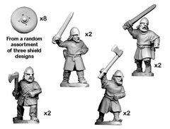 Темные века (Dark Ages) - Bondi with Swords and Axes (8) - Crusader Miniatures NS-CM-DAV001