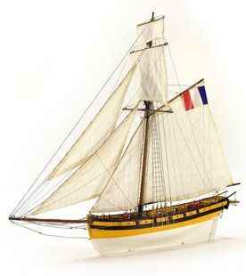 1/50 Піратський куттер Le Renard, збірна дерев'яна модель (Artesania Latina 22401 Corsair Cutter Le Renard)
