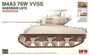 1/35 Танк M4A3 Sherman 76W VVSS Late, комплектація Upgrade Version з додатковим деталюванням (Rye Field Model RM5133), збірна модель